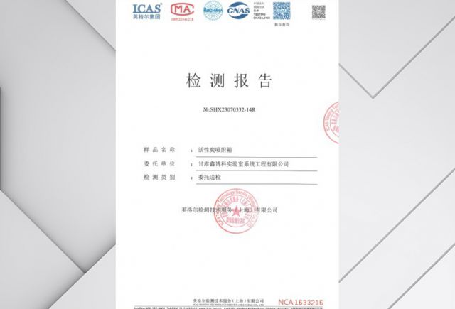 活性炭吸附箱检测报告