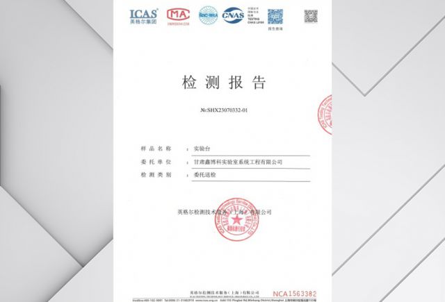 实验台检测报告